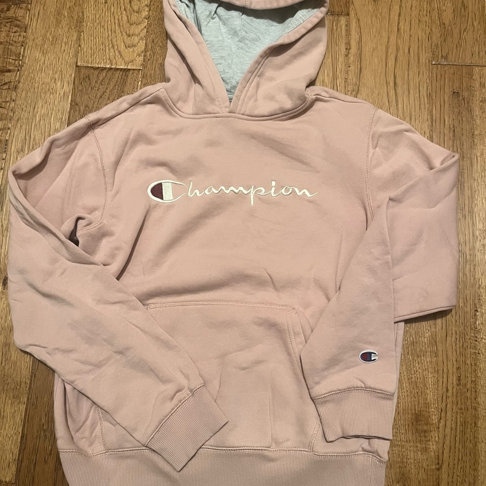 Champion Blush Hoodie with Logo